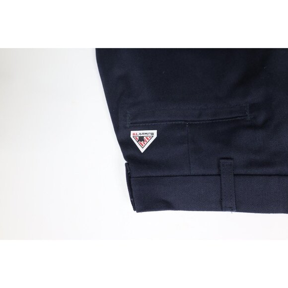 Deadstock Vintage Bulwark FR Mens 36x30 Fire Flame Resistant Workwear Pants Blue - Picture 11 of 16
